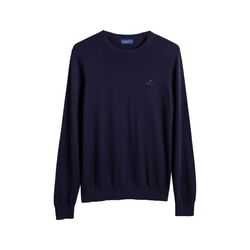 Gant Cotton Cashmere Round Neck Sweater - blue (433)