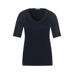 Street One T-Shirt in Unifarbe - blau (11238)