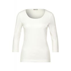 Street One Shirt in plain color - white (10108)