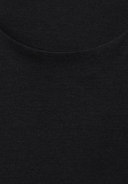 Street One Shirt in plain color - black (10001)