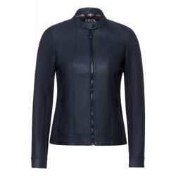 Cecil jacket in leather look - blue (10128)