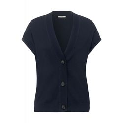 Cecil Short sleeve cardigan with buttons - blue (10128)