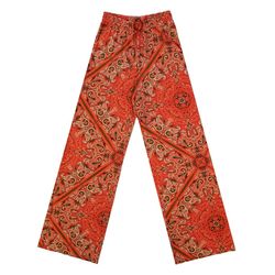La Fée Maraboutée Pantalon fluide imprimé bandana - rouge (1365)