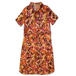 La Fée Maraboutée Shirt-Dress organic cotton - violet/gold/white (301)