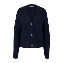 Tom Tailor Denim Cardigan en tricot avec encolure en V - bleu (10668)
