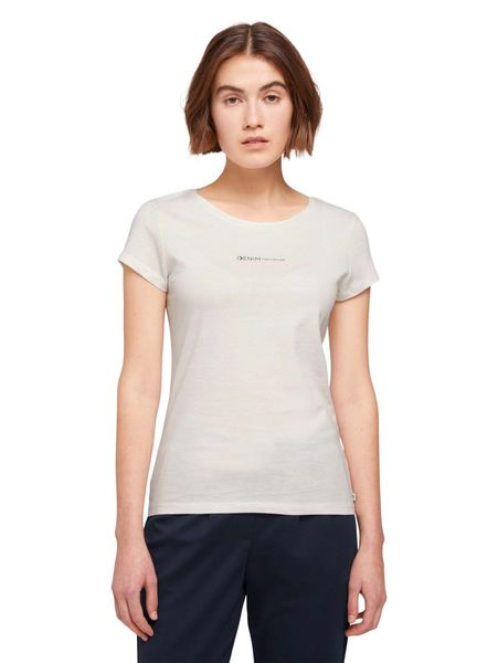 Tom Tailor Denim T-shirt with logo print - white (10348)