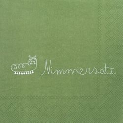 Räder Serviette - Nimmersatt (33x33cm) - grün (0)