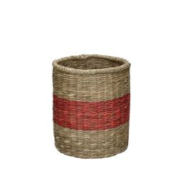 Pomax Sea grass basket - Sumbawa - orange/beige (M)