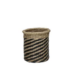 Pomax Seaweed basket - Sumbawa - black/beige (S)