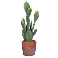 Pomax Cactus artificiel (Ø13x46cm) - Terracotta Love - vert/brun (GRE)