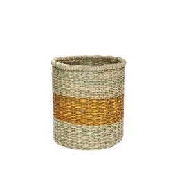Pomax Sea grass basket - Sumbawa - yellow/beige (M)