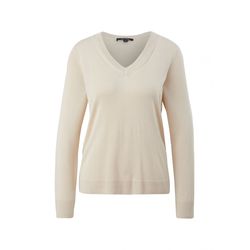 comma Jumper with a V-neckline - beige (8115)