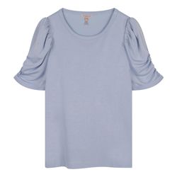 Esqualo Top puff sleeve - blue (620)