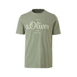 s.Oliver Red Label Regular fit: T-Shirt mit Label-Print - grün (7814)