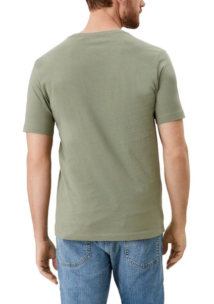 s.Oliver Red Label Regular fit: T-shirt with label print - green (7814)