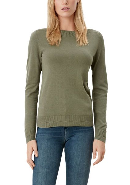 s.Oliver Red Label Sweater with boat neckline - green (7928)