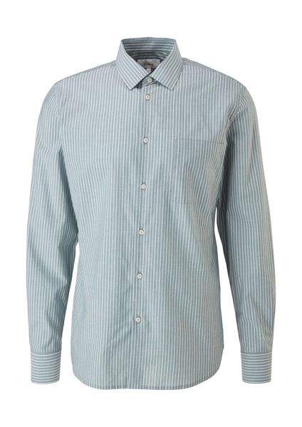 s.Oliver Red Label Tailored: Striped shirt - green (79G3)
