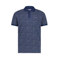 State of Art Polo shirt with allover print - blue (5758)