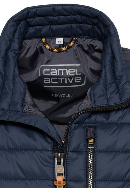 Camel active Quilted vest with stand up collar - blue (47)