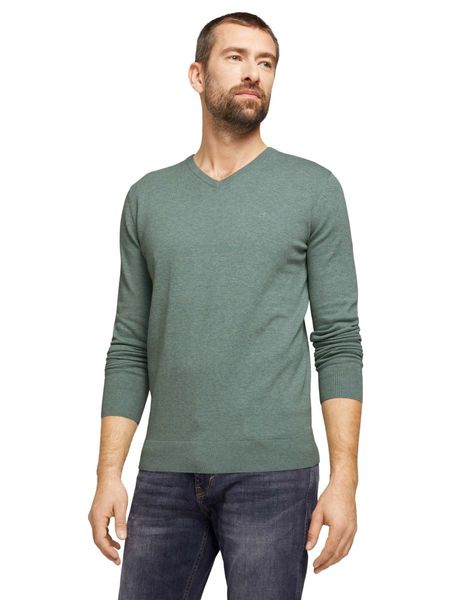 Tom Tailor V-neck sweater - green (28732)