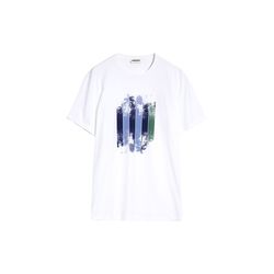Armedangels Organic cotton T-shirt - Jaames Palmtrees - white/blue (188)