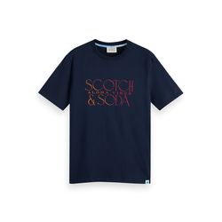 Scotch & Soda T-shirt en coton bio avec logo graphique - bleu (1149)