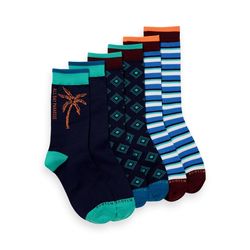 Scotch & Soda Socks with print - cyan/blue (0217)