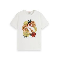 Scotch & Soda Regular-fit T-shirt with worked out artwork - white (0001)