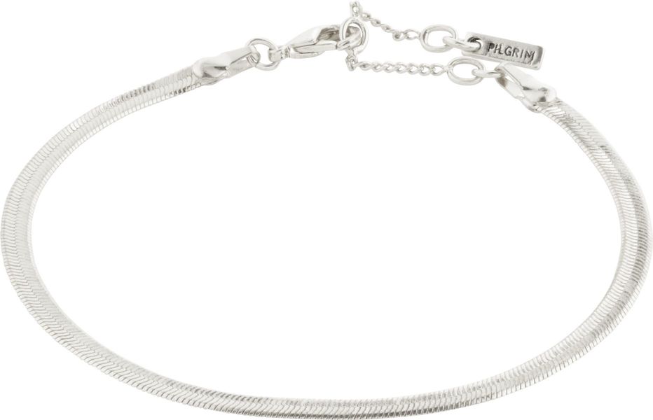 Pilgrim Bracelet plat motif serpent - Joanna - silver (SILVER)