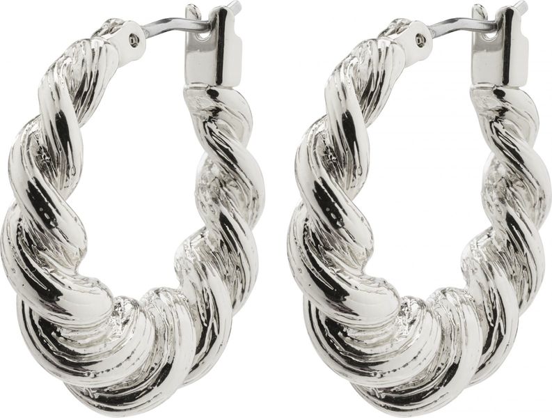Pilgrim Twisted creoles - Eileen - silver (SILVER)