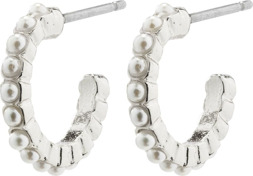 Pilgrim Boucles d'oreilles avec perles - Ekta - silver (SILVER)