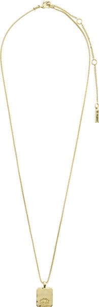 Pilgrim Chain with rectangular pendant - Thankful - gold (GOLD)