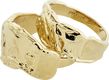 Pilgrim Organic shaped rings set - Optimism - gold (GOLD)