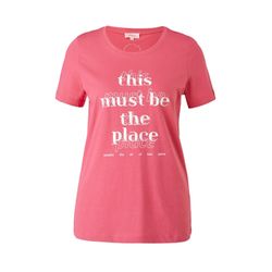 s.Oliver Red Label T-shirt with printed lettering - pink (45D0)