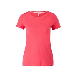 Q/S designed by T-shirt with turn-back sleeves - pink (4555)