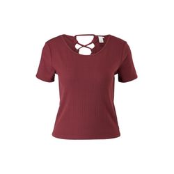 Q/S designed by T-shirt with lacing - red (4933)