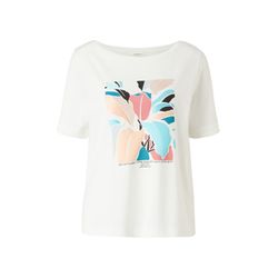 s.Oliver Black Label T-shirt with an effect print - beige (02D2)