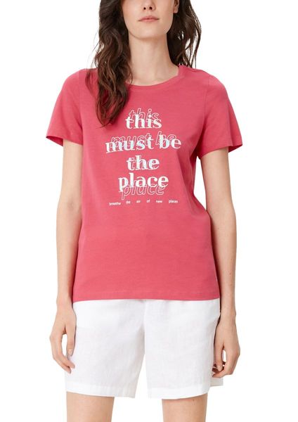 s.Oliver Red Label T-Shirt mit Schriftprint  - pink (45D0)