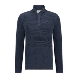 State of Art Cotton sweater with chenille details - blue (5800)