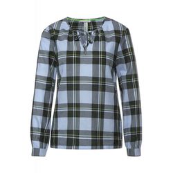 Street One Blouse with check pattern - blue (33032)