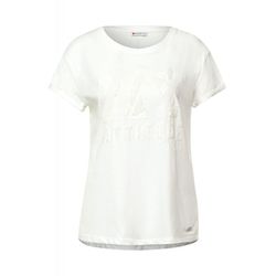Street One T-shirt avec paillettes - blanc (20108)