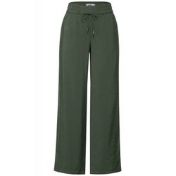 Street One Loose Fit Pants with Wide Legs - green (14071)
