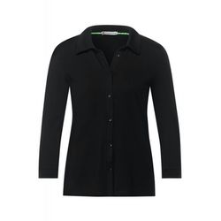Street One Shirt blouse in solid color - black (10001)