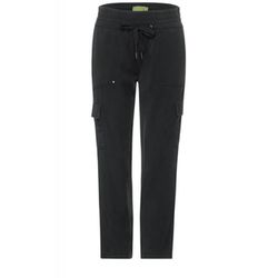 Street One Loose Fit Lyocell Cargo Pants - black (10001)