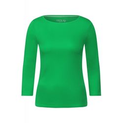 Cecil Basic Shirt in Unifarbe - grün (13986)