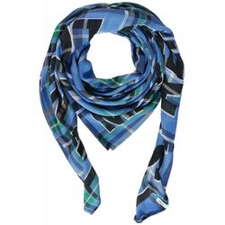 Cecil Scarf with check pattern - blue (33971)