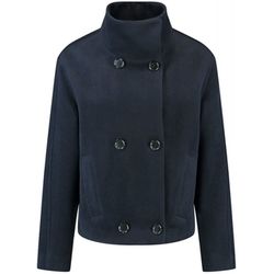 Taifun Wool fleece caban jacket - blue (08100)