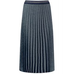 Taifun Pleated skirt with elastic waistband - blue (08102)