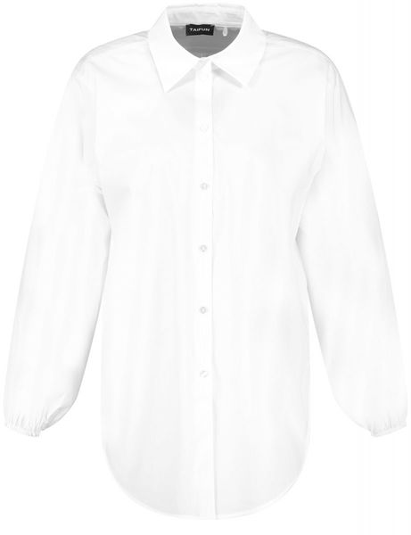 Taifun Classic long blouse - white (09600)