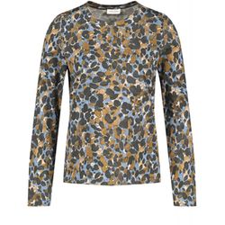 Gerry Weber Collection Long sleeve shirt with allover pattern - blue/green (08058)